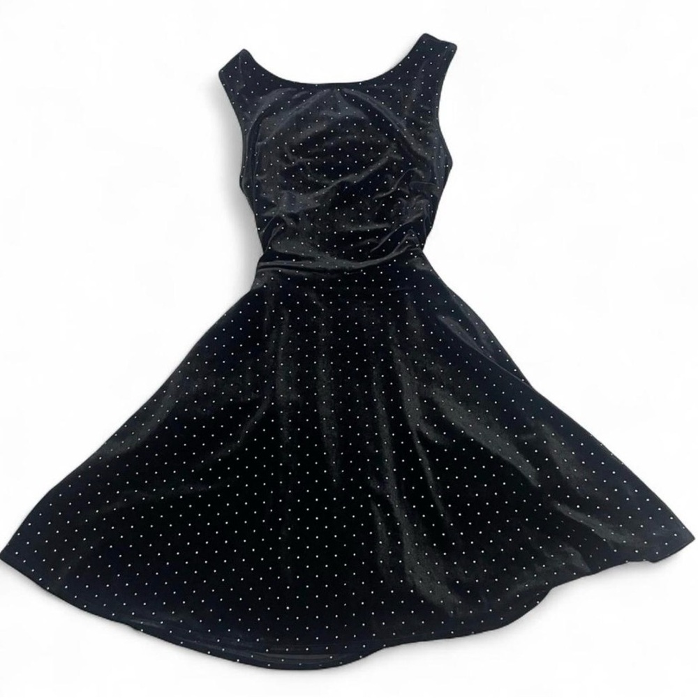 Classic Black Elegant Rhinestone Dress Formal